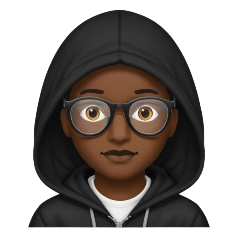 Capucha árabe lentes negros braquets  sticker