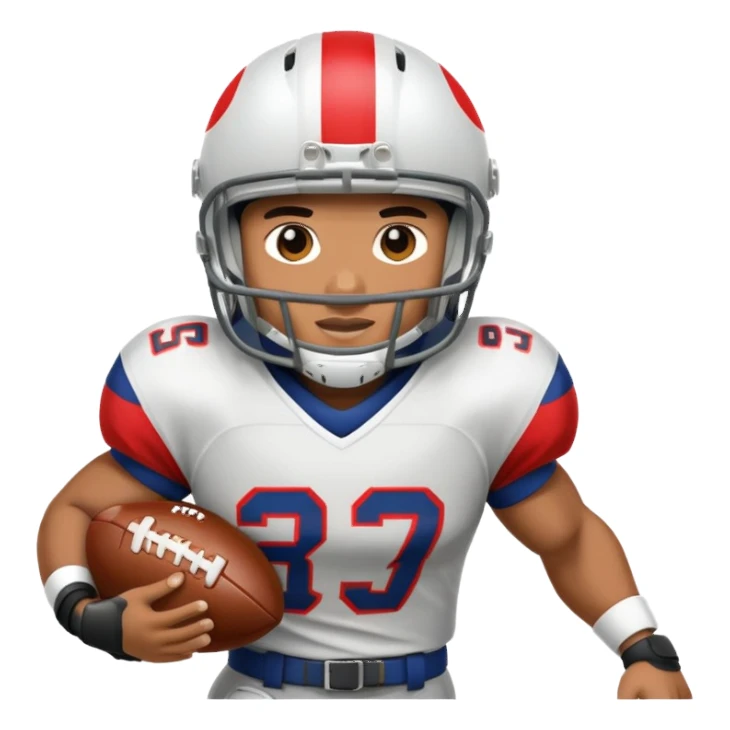 Football running back sticker