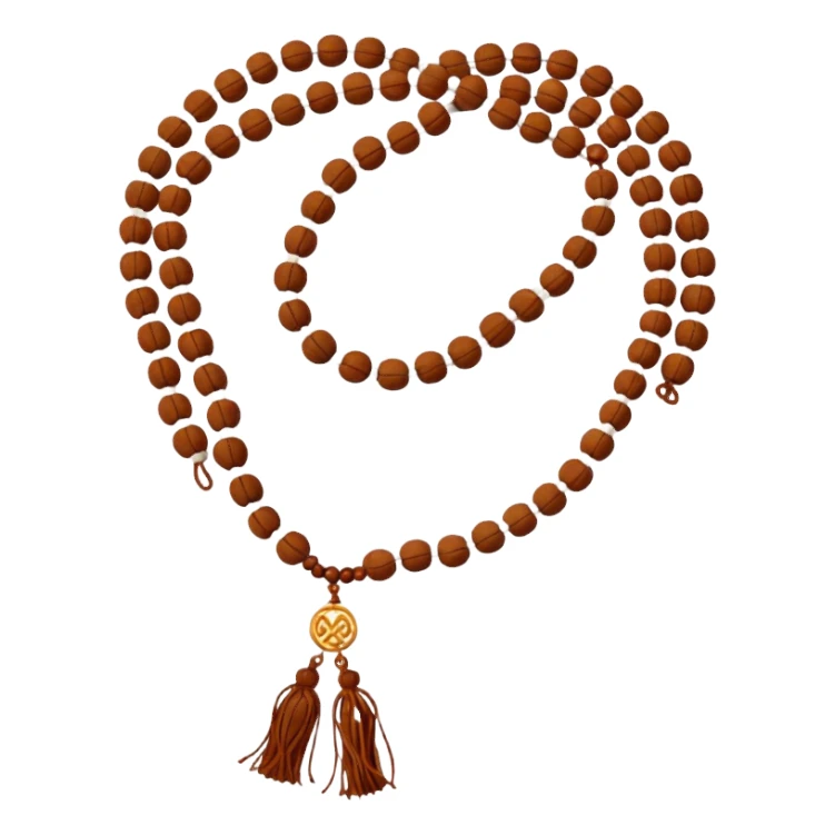 white Prayer Beads Rudraksha sticker