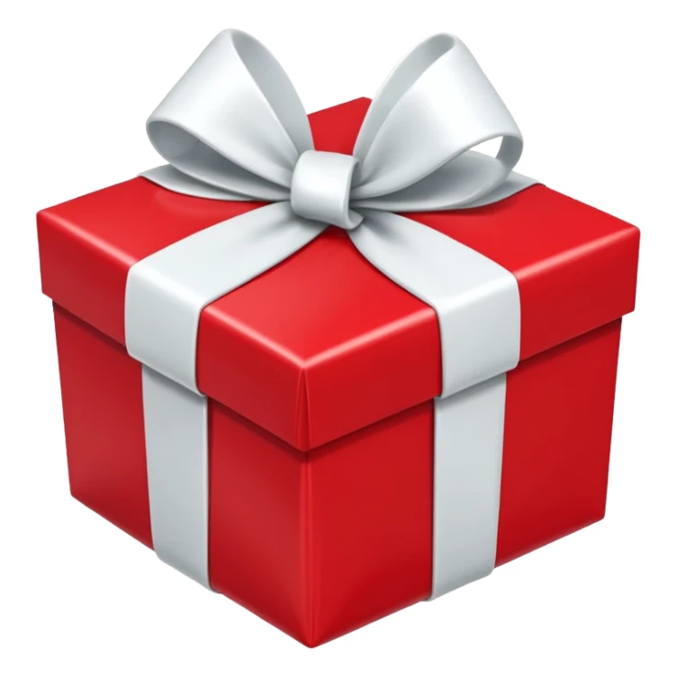 red gift boxes with white bows sticker