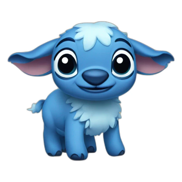 Stitch sur un mouton sticker