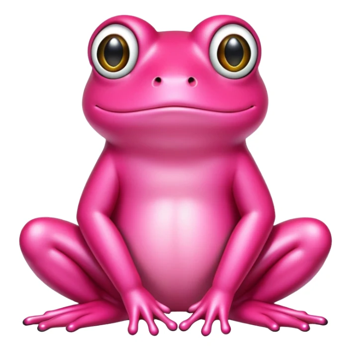 Pink frog sticker