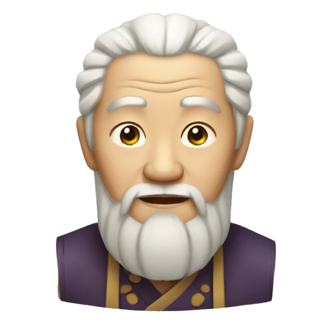 ancient Chinese old man sticker