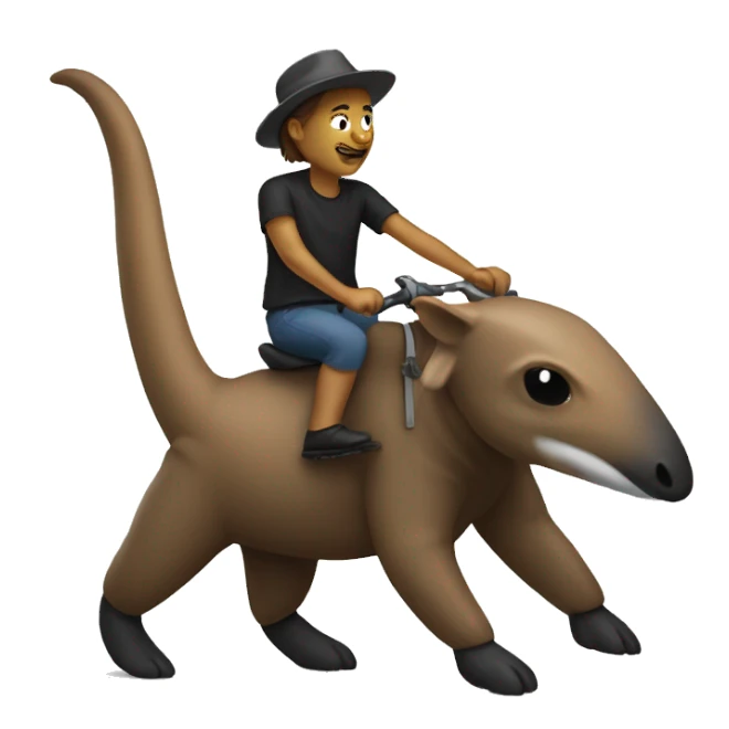 Me riding an anteater sticker