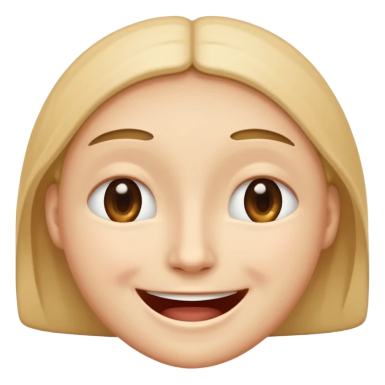 A smiling face with barely open eyes. sticker