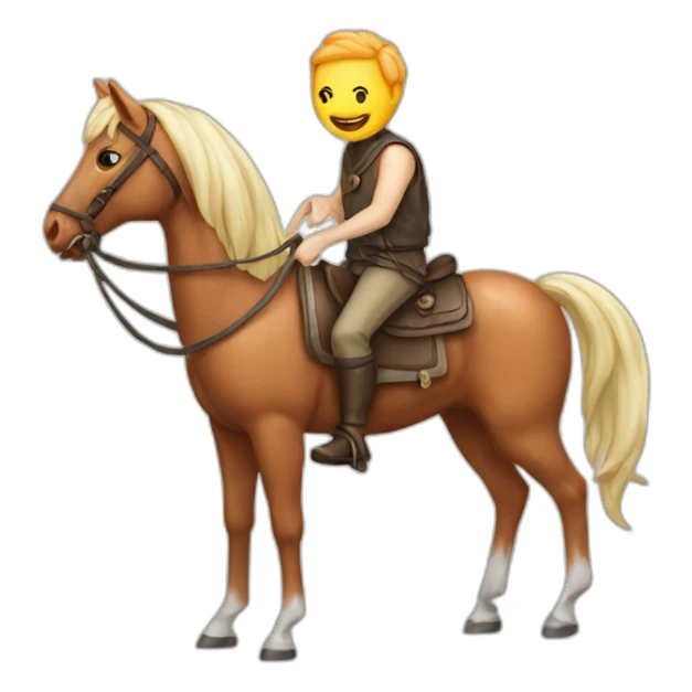 Crevette sur cheval sticker
