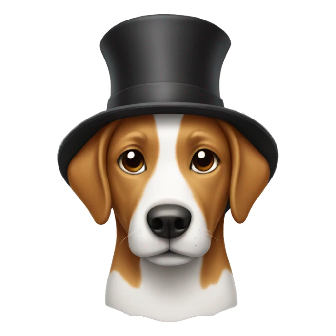 dog with a hat sticker