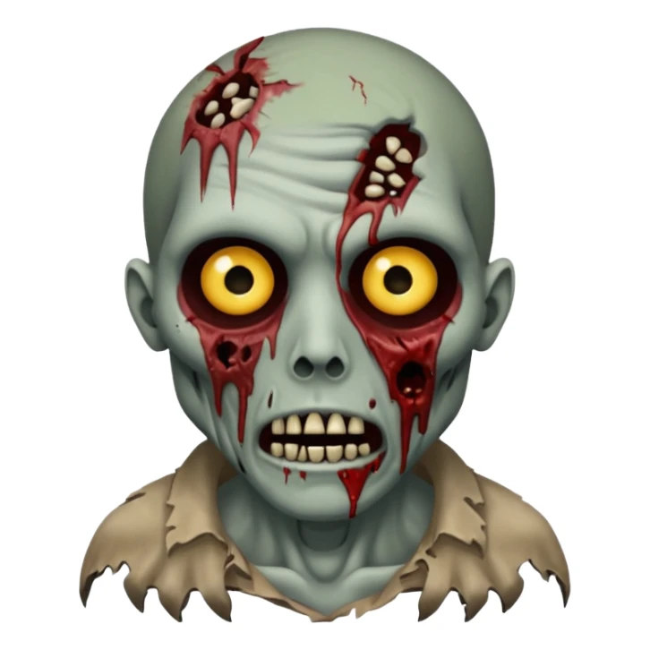 perfect circle shape zombie  sticker