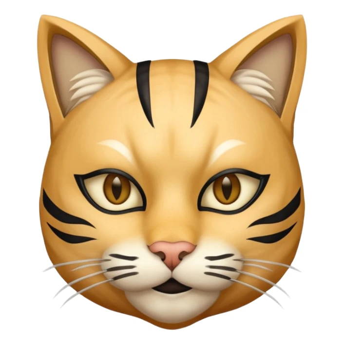 Human wearing cat mask sticker