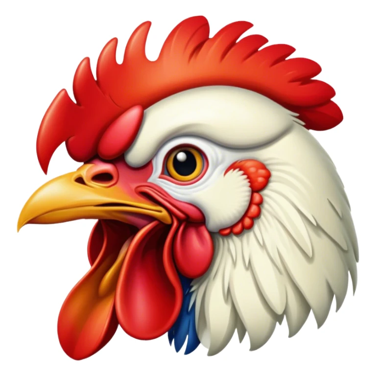 Cockerel mouth sticker