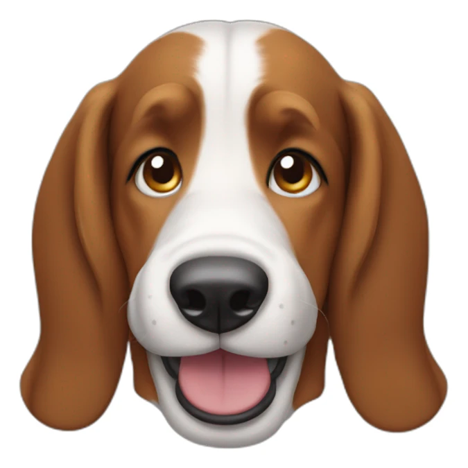 Happy Bassett hound sticker