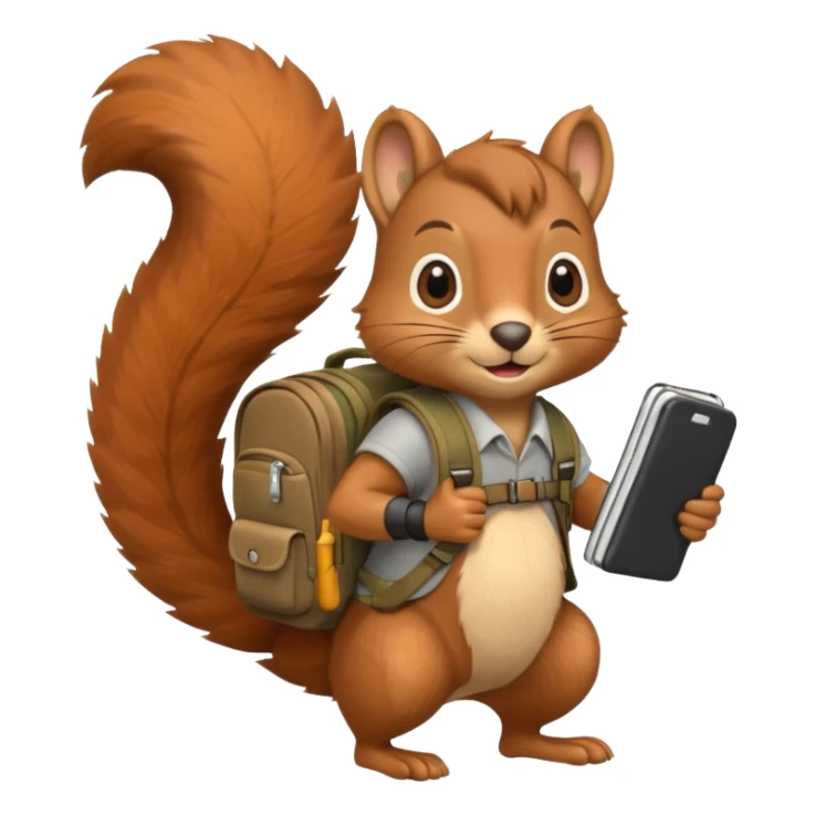 un écureuil campeur sticker