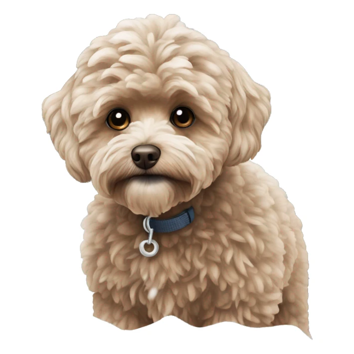 Brown Maltipoo in Snow sticker