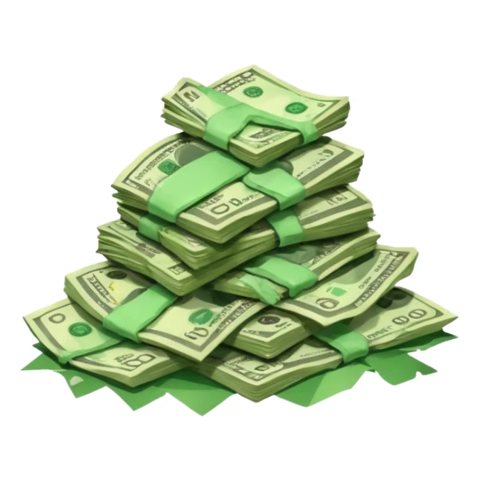 Ripped money sticker