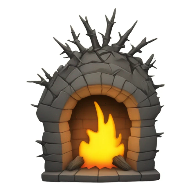 broken hearth with thorns  sticker
