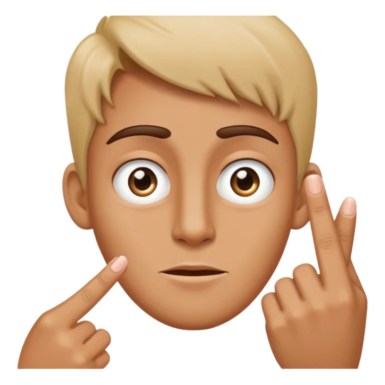 rolling eyes with middle finger sticker