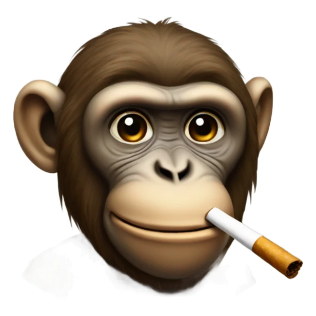monkey smokin sticker