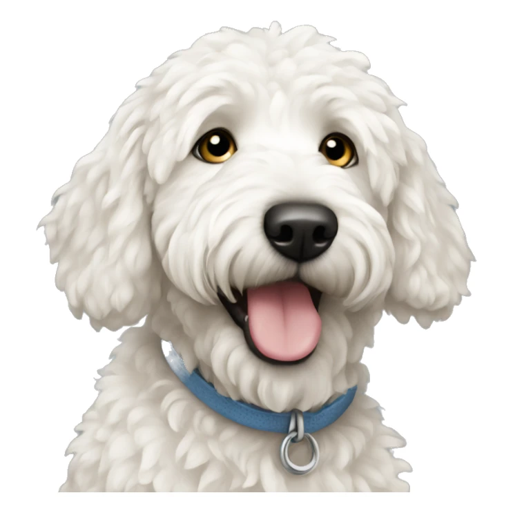 White golden doodle sticker