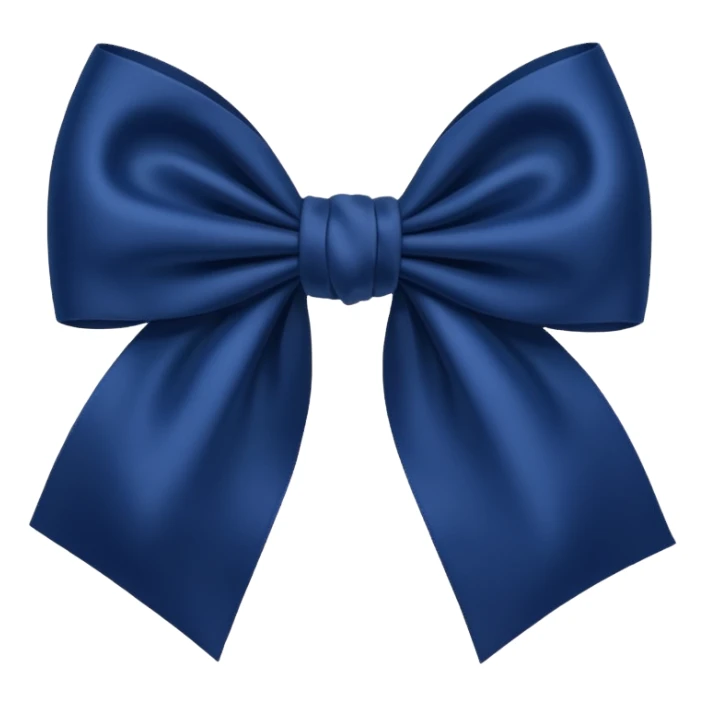 Navy blue bow sticker