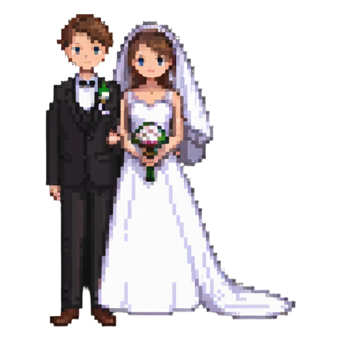 A wedding couple sticker