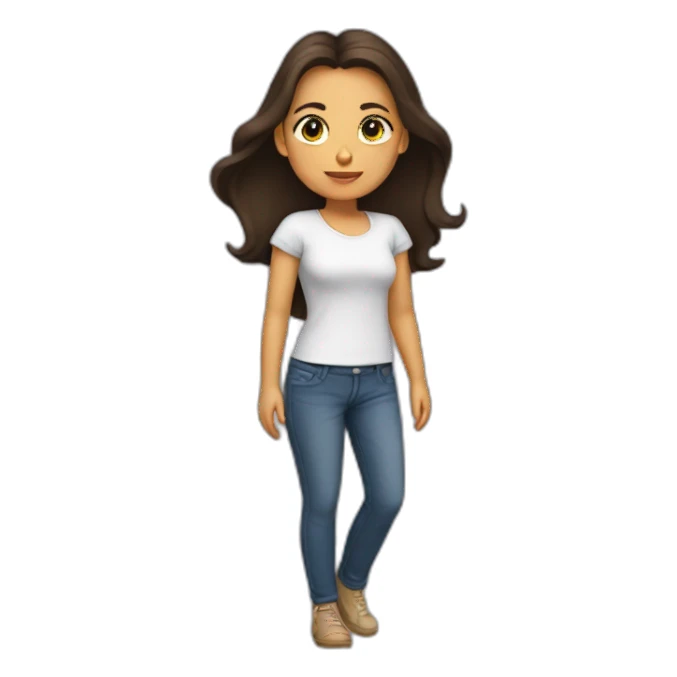 Fille brune complètement amoureuse sticker