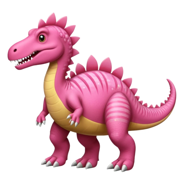 Pink spinosaurus sticker