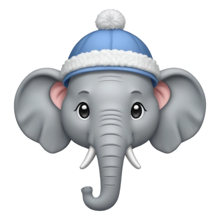 Snow Hat elephant sticker