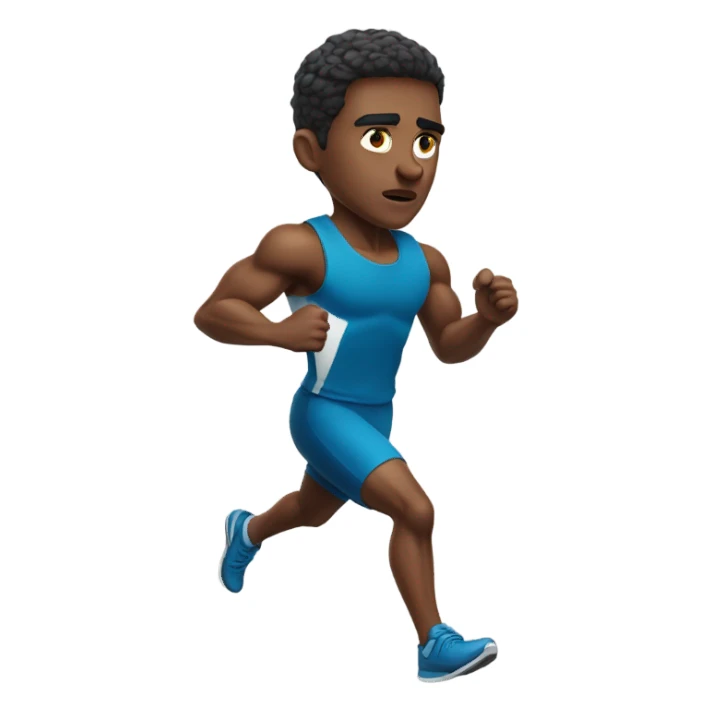 athlete running sticker