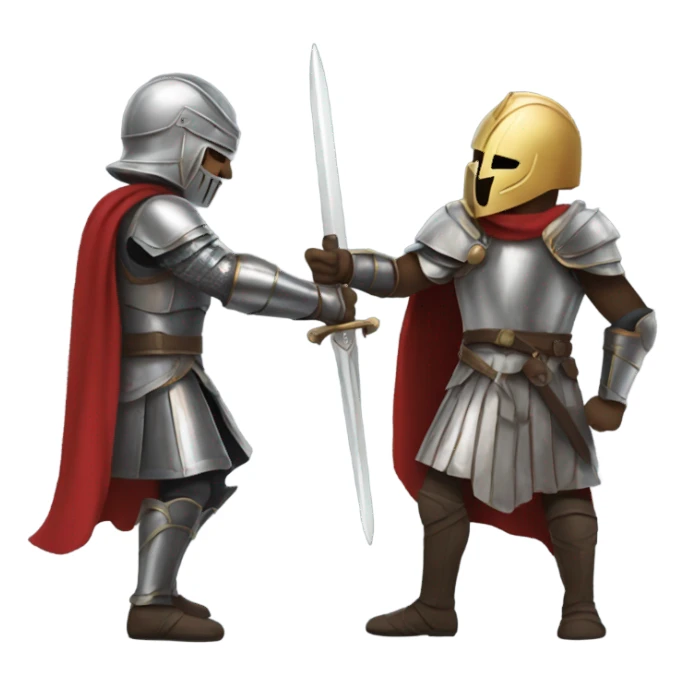 Darius and knight fighting sticker