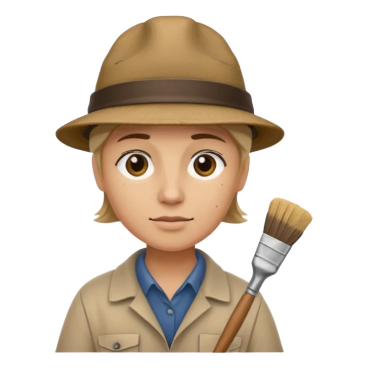 Archaeologist with brush sticker