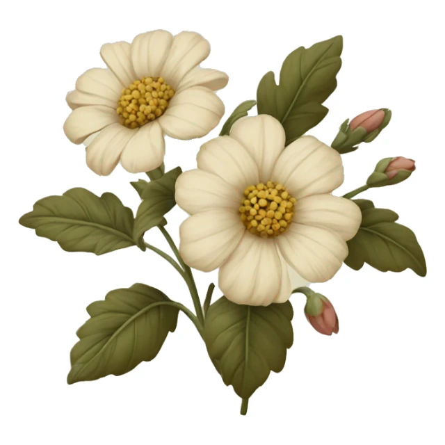 Vintage flowers sticker