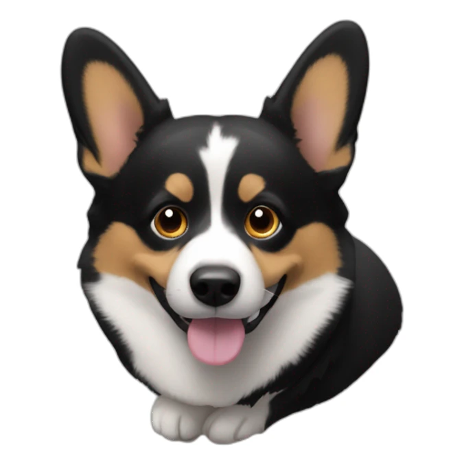 Corgi negro socorrista sticker