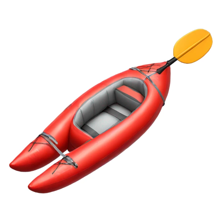 Red inflatable kayak small  sticker