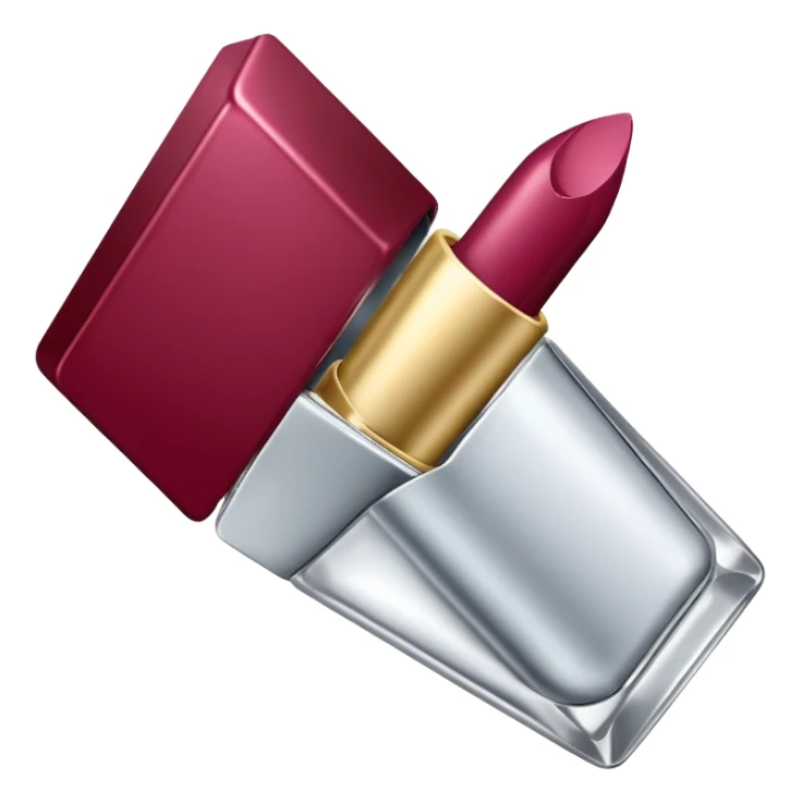 labial bordo packaging cromado  sticker