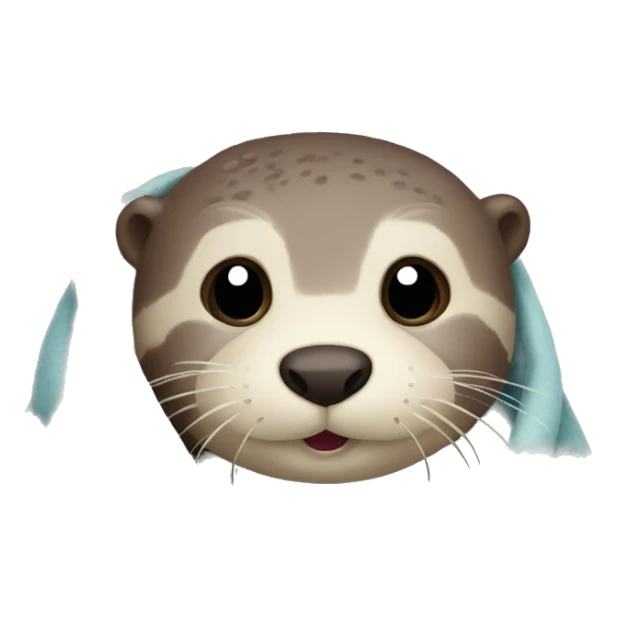 otter cozy in blanket sticker