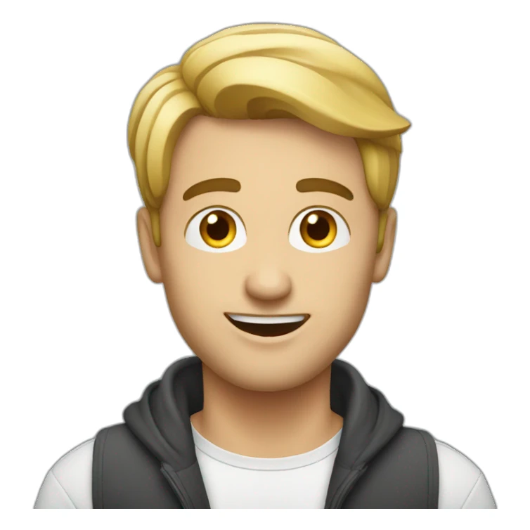 european guy using laptop sticker