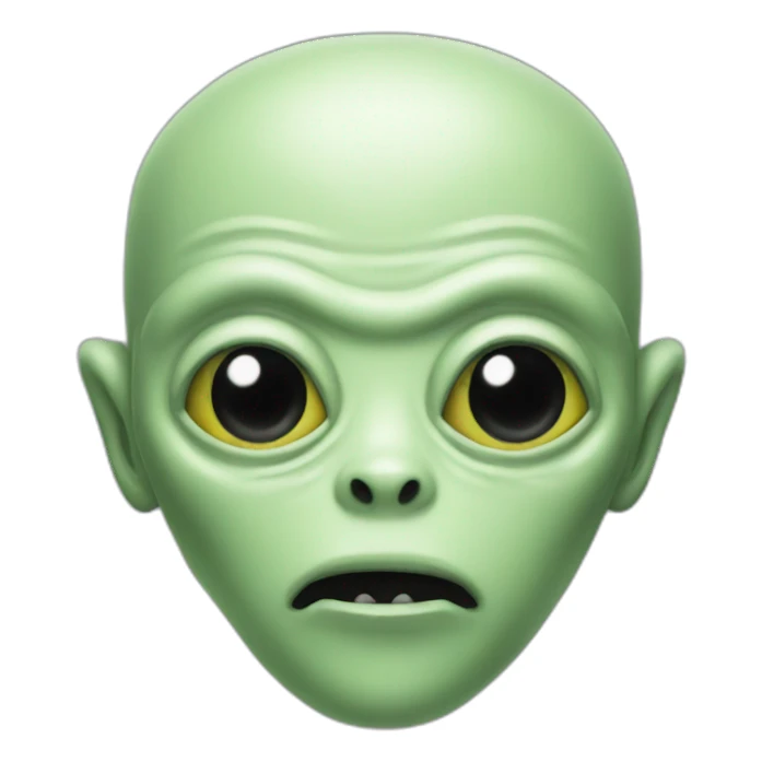 Alien head sticker