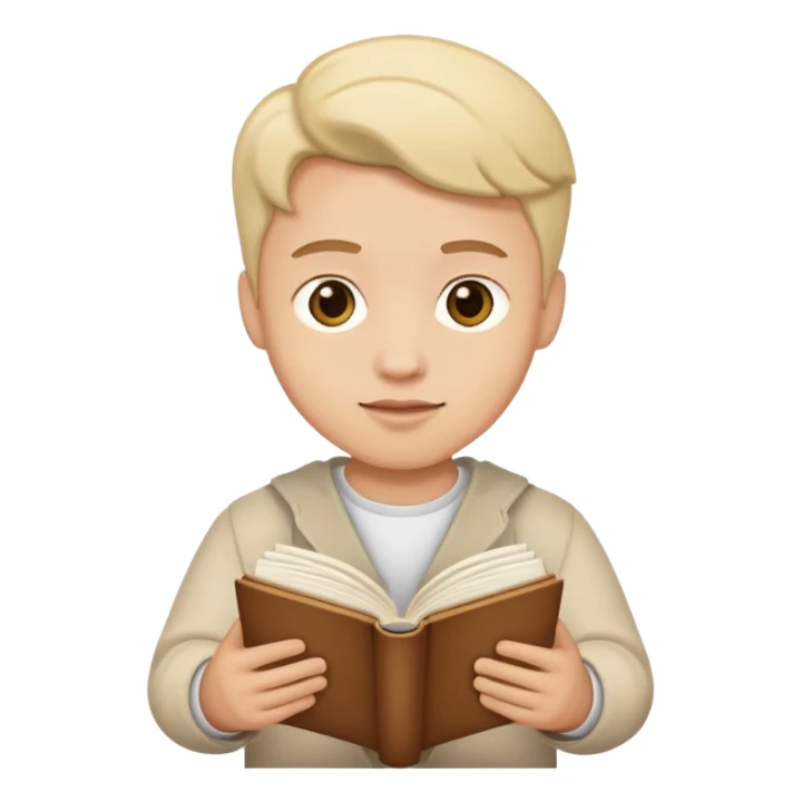 Open  book in hands sticker