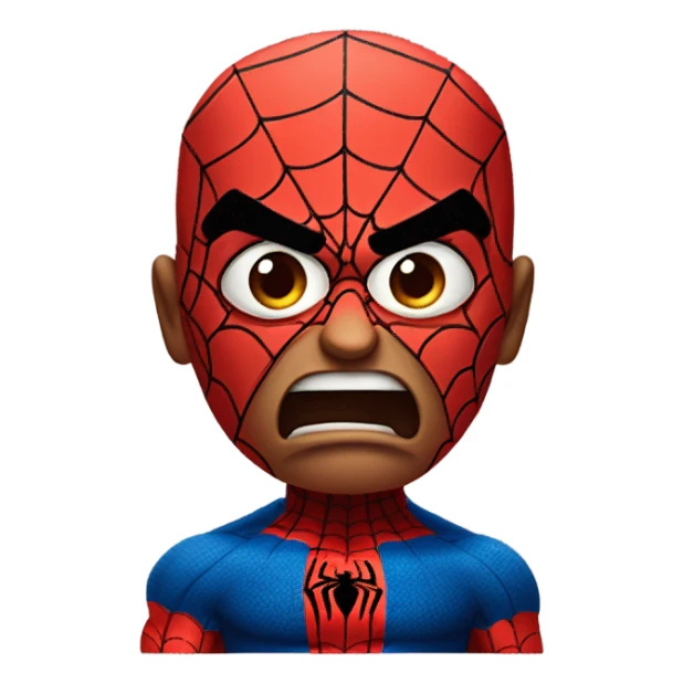 Angry mr spiderman sticker
