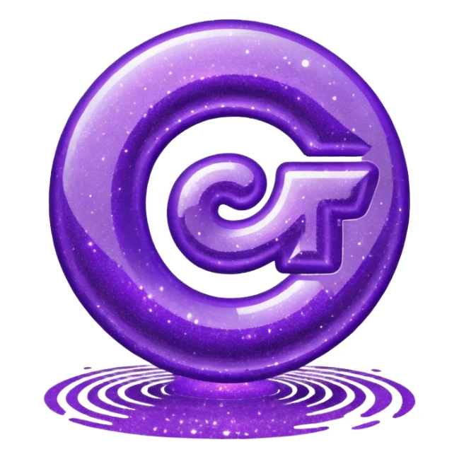 symbol glitter purple $ sticker