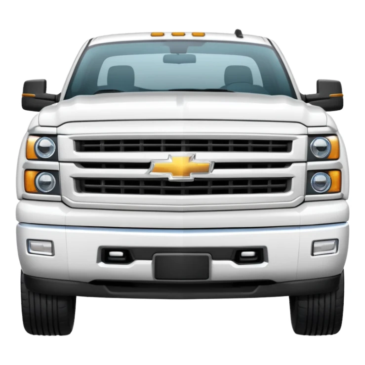 Chevy Silverado una cabina blanca sticker