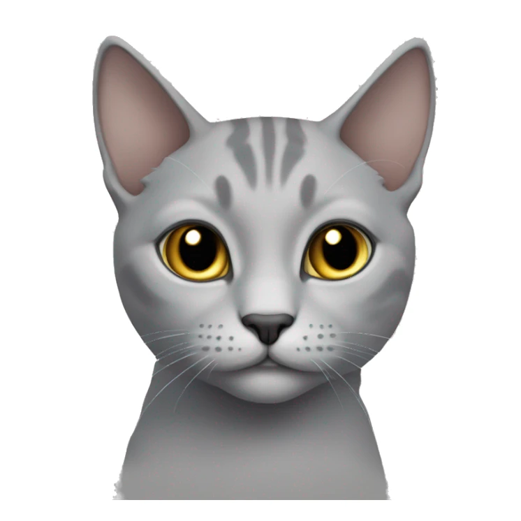lovely light grey patternless cat sticker