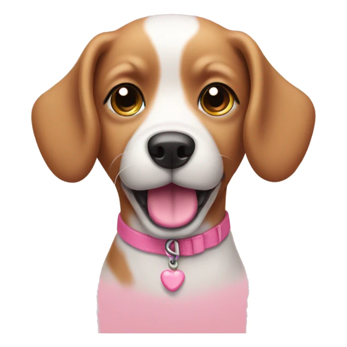 cute dog in pink  sticker