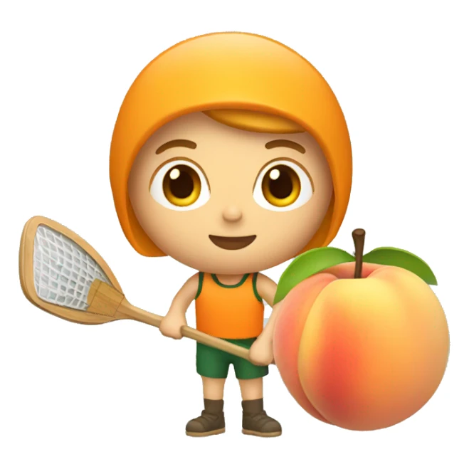 peach paddler sticker