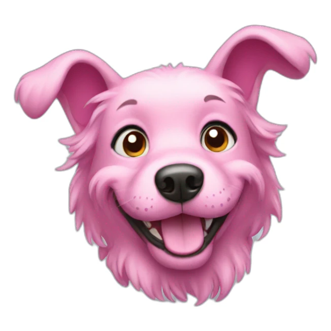 Pink dog happy sticker