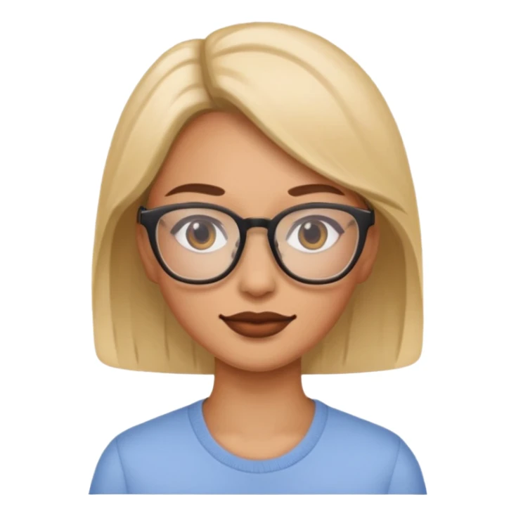 woman with glasses sticker