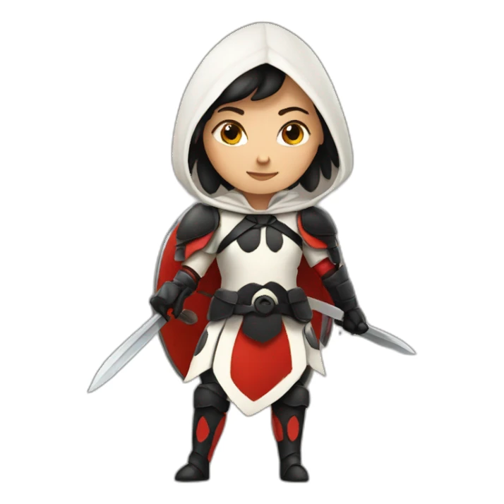 a white female ladybug who is a warrior sticker