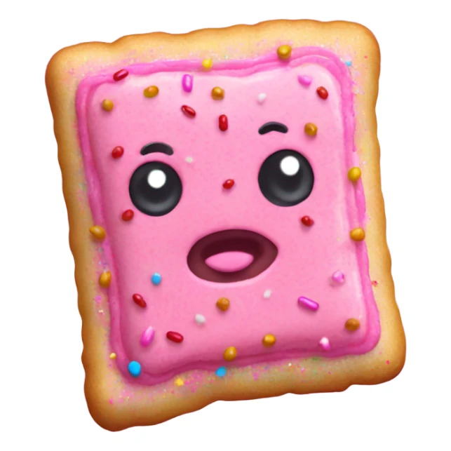 Realistic Pink poptart with glitter sprinkles sticker