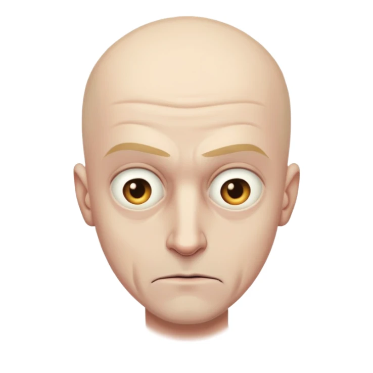 Steven Miller, bald, grim expression sticker
