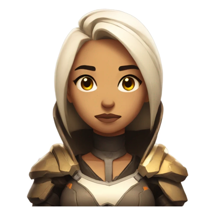 Mercy from overwatch looking sad sticker